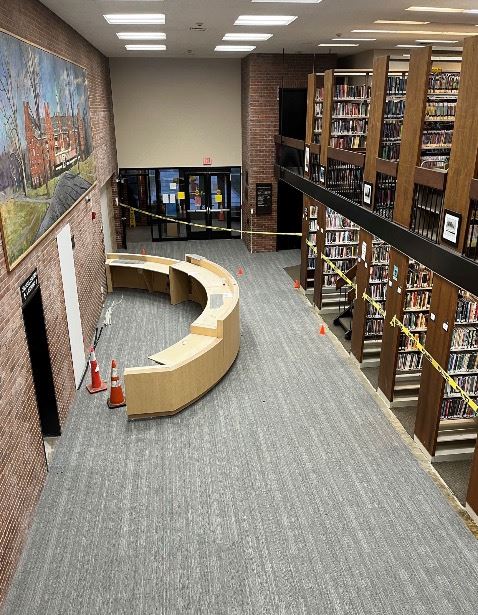 Library Lobby carpeting installation