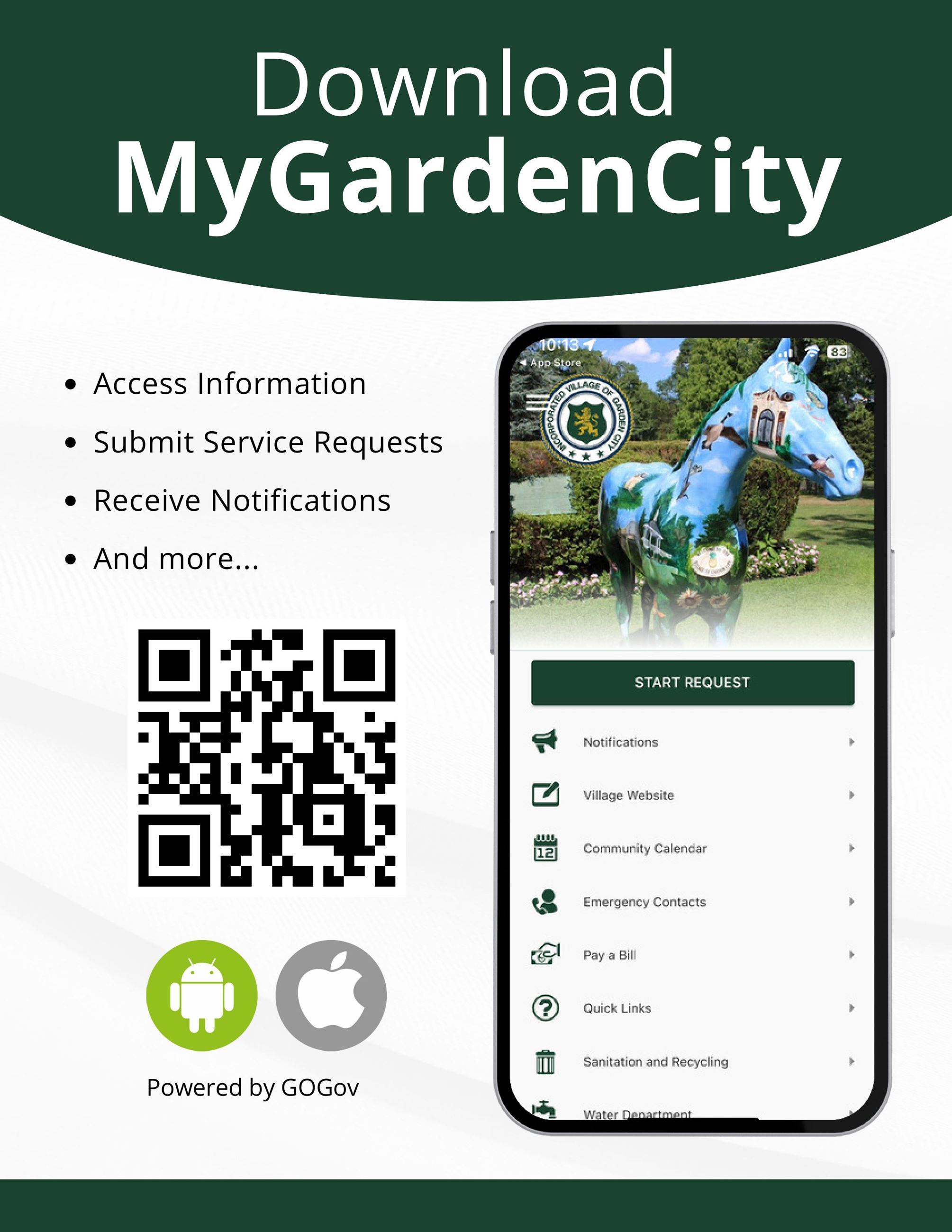 Garden City Flyer for new app