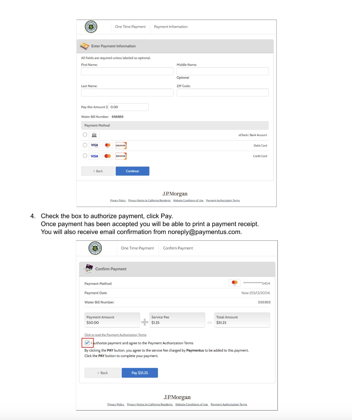 Chase Electronic Payment System User Guide